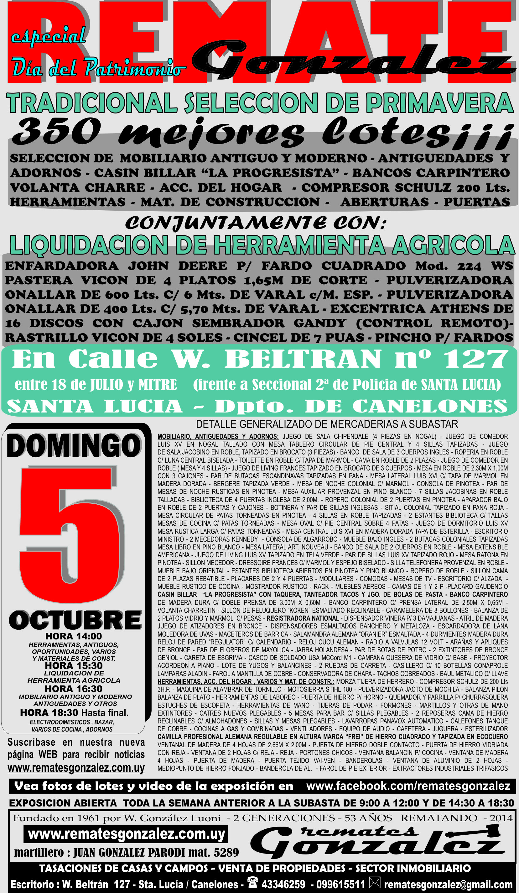 Juan Gonzalez Parodi VOLANTE DE REMATE OCTUBRE 2014 colores